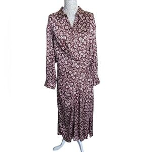 NWT Mango Floral Button Front Wrap Dress size 3X